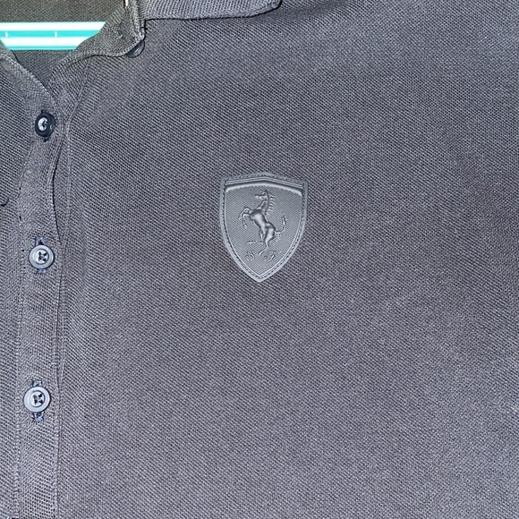Puma Ferrari Black Polo Tee - Picture 3 of 9
